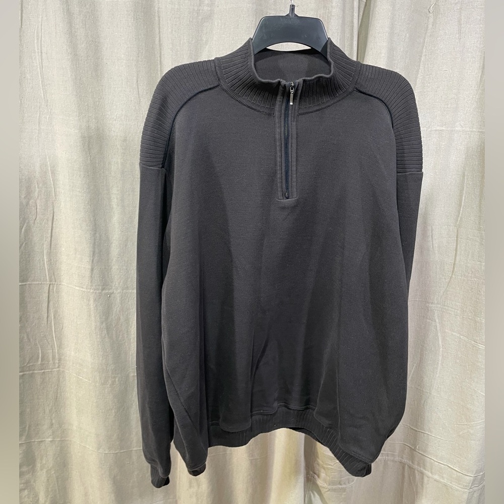 St. Croix Charcoal Gray 1/4 Zip Sweater